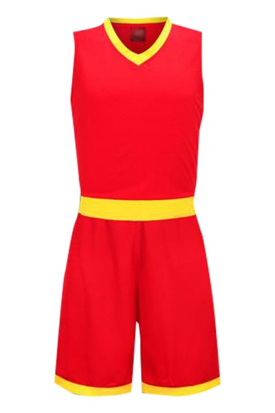 SKWTV061 manufacturing basketball suit sportswear design sleeveless jacket training suit wave shirt center detail view-2